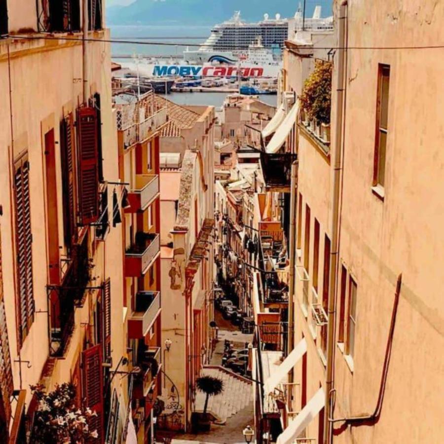 Panorama Di Mare Suite Via Cima Cagliari Centro Bagian luar foto